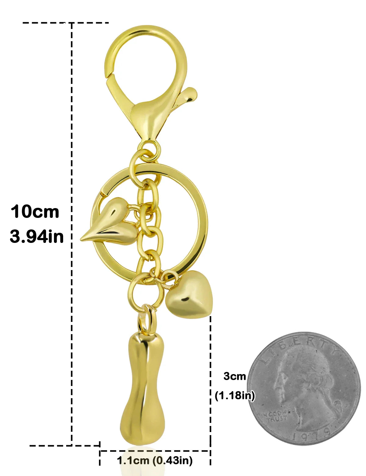 Personalized Keychain Gold Bubble Letter Bag Charm Gift I - Tophatter Daily Deals