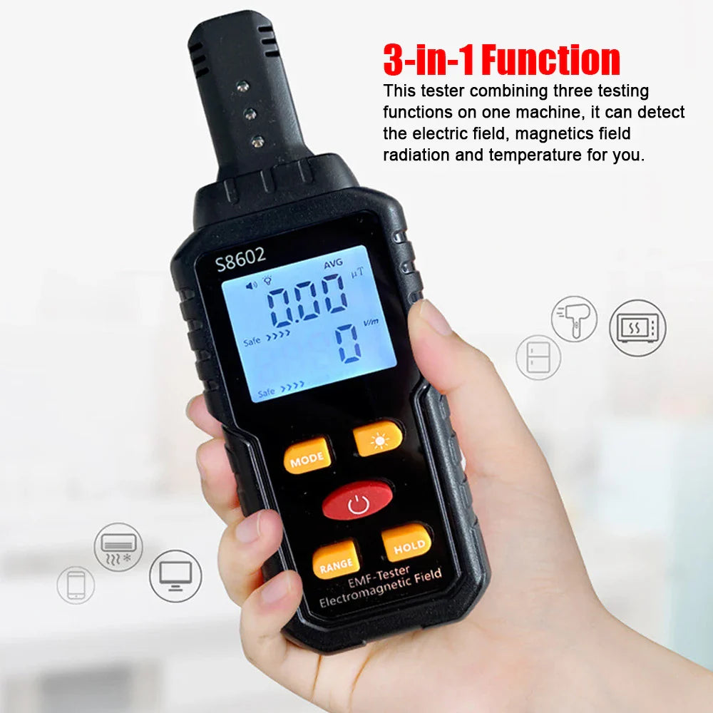 3-in-1 Digital Radiation Detector Electric EMF meter - Tophatter Daily Deals