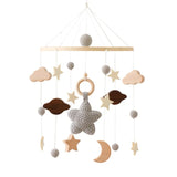 Baby Crib Mobile Wooden Musical Newborn Sensory Toys Grey - Tophatter Daily Deals