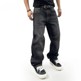 Oversized Men's Jeans - Straight Cut, Washed Denim, Autumn - Tophatter Daily Deals