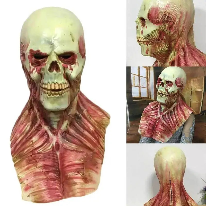 Zombie Mask Latex Full Face Horror Mask Halloween2025 Scary - Tophatter Daily Deals