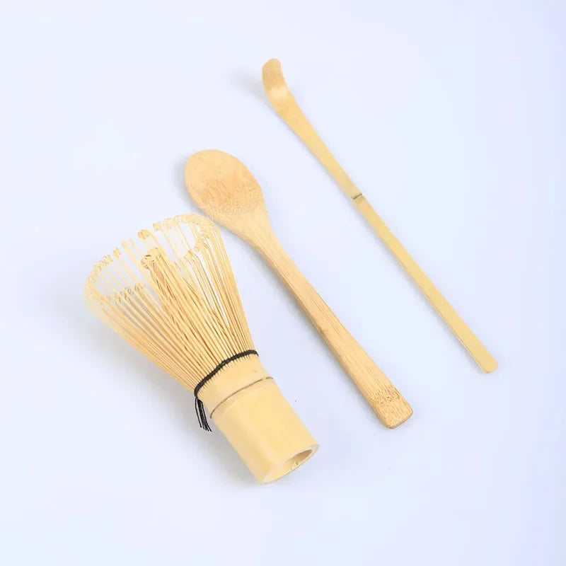 Matcha Whisk Bamboo Tea Set With Stand Spoon Handmade - Tophatter Daily Deals