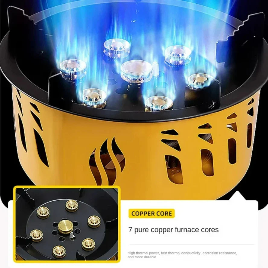 20000W Camping Stove 7-Core Yellow Camp Cooking - Tophatter Daily Deals