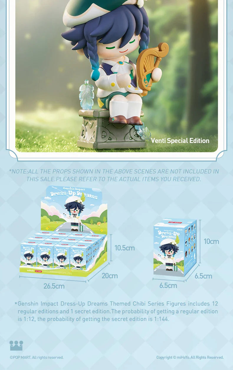Genuine Pop Mart Genshin Impact Dress-Up Dreams Themed Chibi Series Figures Blind Box Anime - Tophatter Daily Deals