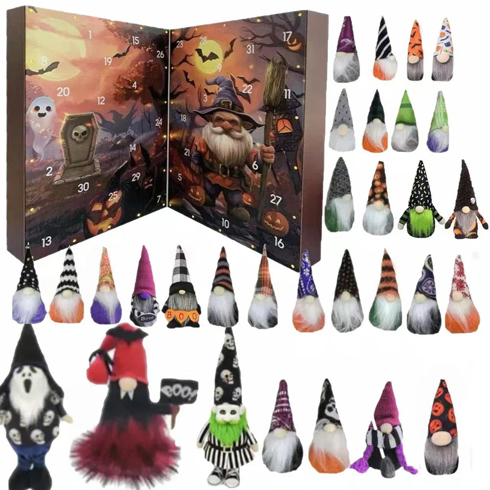 Halloween Gnome Advent Calendar Two Panel Countdown 2025 - Tophatter Daily Deals