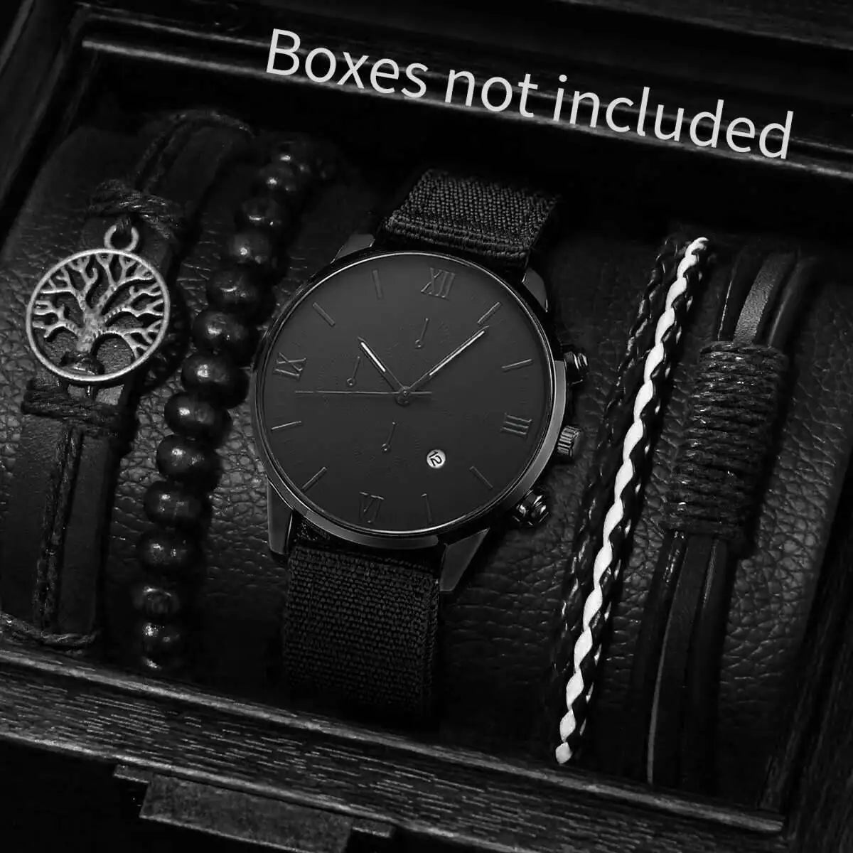 Quartz Watch And Bracelet Set Nylon Band Casual Gift - Tophatter Daily Deals