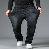 Oversized Relaxed Men's Jeans - High Waist, Stretch Denim - Tophatter Daily Deals
