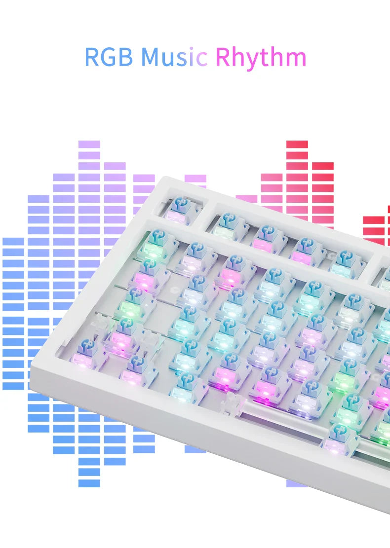 Mechanical Bluetooth Gaming Keyboard 75 Percent Hot Swap - Tophatter Daily Deals
