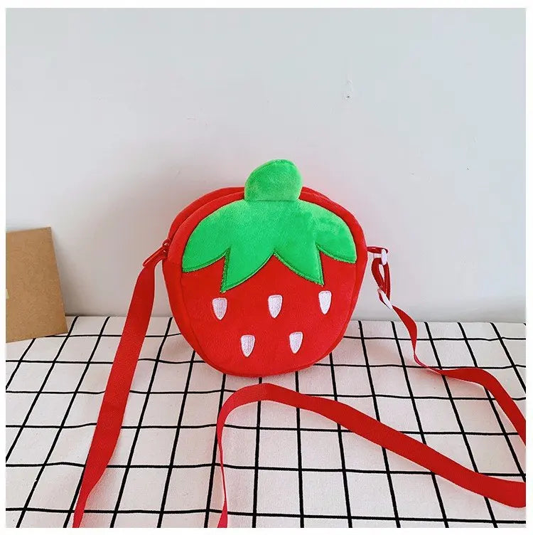 Red Strawberry Crossbody Bag Gold Chain Fruit - Tophatter Daily Deals