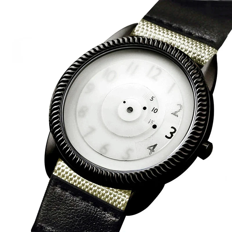 Quartz Handless Watch Canvas Strap Minimalist Style WD-beige - Tophatter Daily Deals