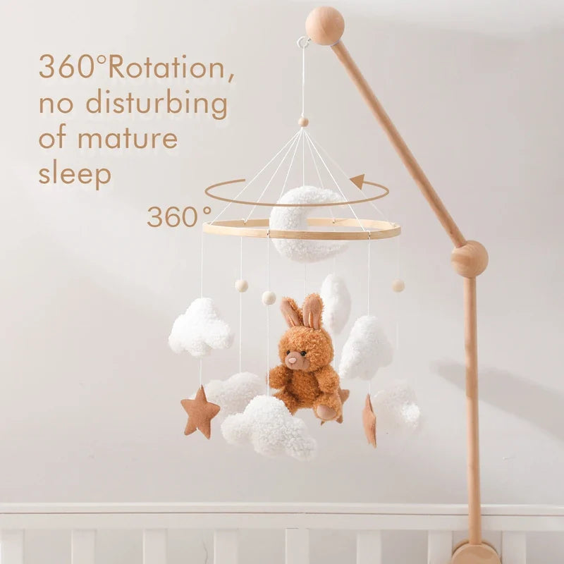 Baby Crib Mobile Wooden Nursery Newborn Sensory Toys - Tophatter Daily Deals
