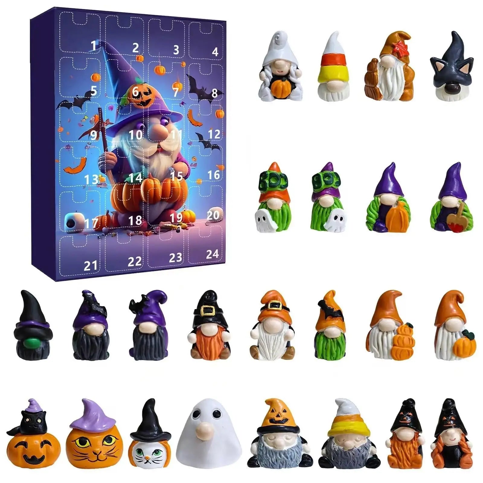 Halloween Gnome Countdown Calendar 24 Day Decor 2025 B - Tophatter Daily Deals