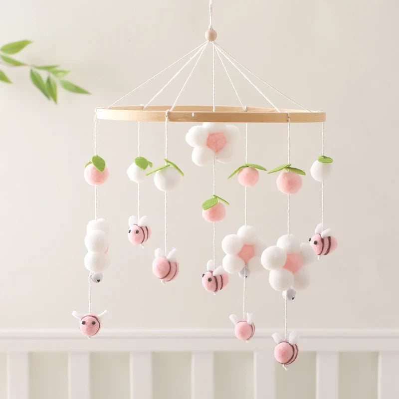 Baby Crib Mobile Wooden Musical Newborn Sensory Toys - Tophatter Daily Deals