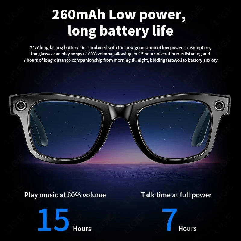 AI Smart Glasses 720P Translation Camera Sunglasses - Tophatter Daily Deals