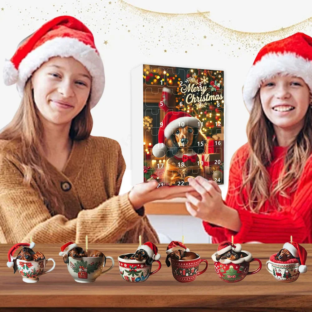 24 Day Advent Calendar With Figure Ornaments - Tophatter Daily Deals