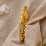 Gold Plated Bangles Luxury Arabic Wedding Bracelet - Tophatter Daily Deals