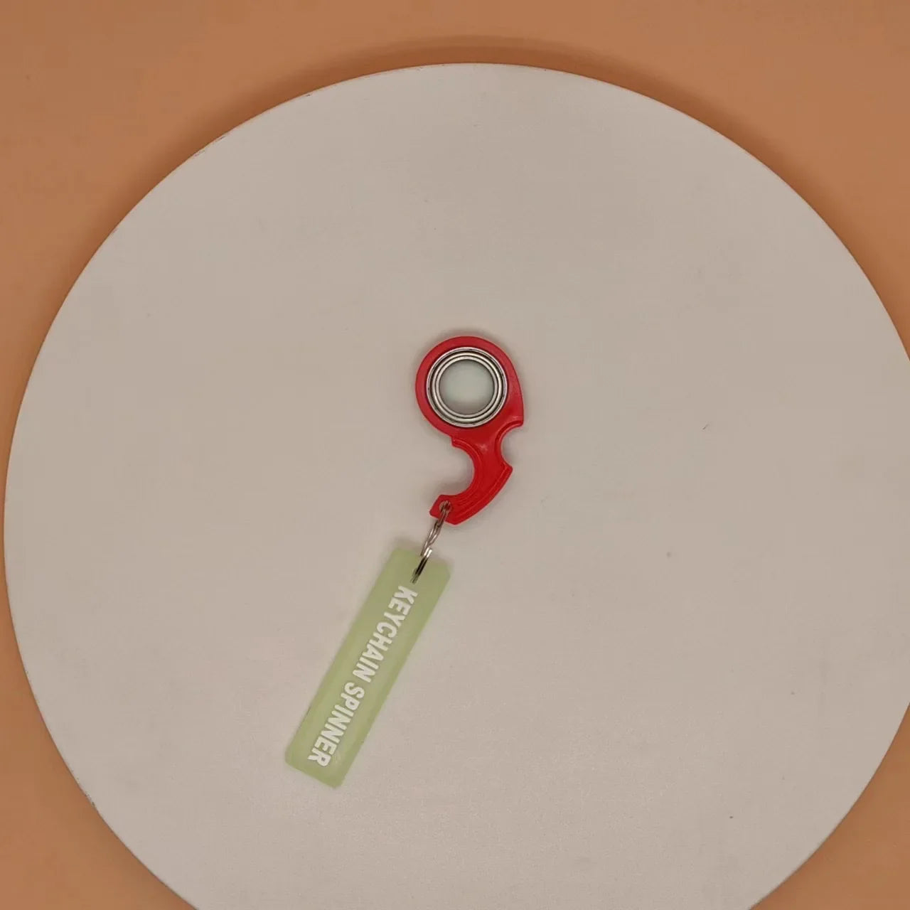 Metal Keychain Fidget Spinner Ring Stress Relief Toy - Tophatter Daily Deals