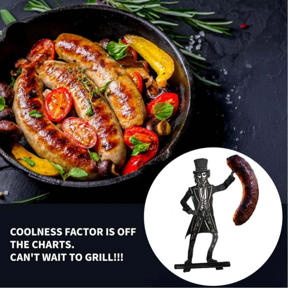 BBQ Accessory Portable Camping Hot Dog Grill Holder Rust-proof Sausage Stand Rack for Funny Bbq Heat-resistant Outdoor Sausage - Tophatter Daily Deals