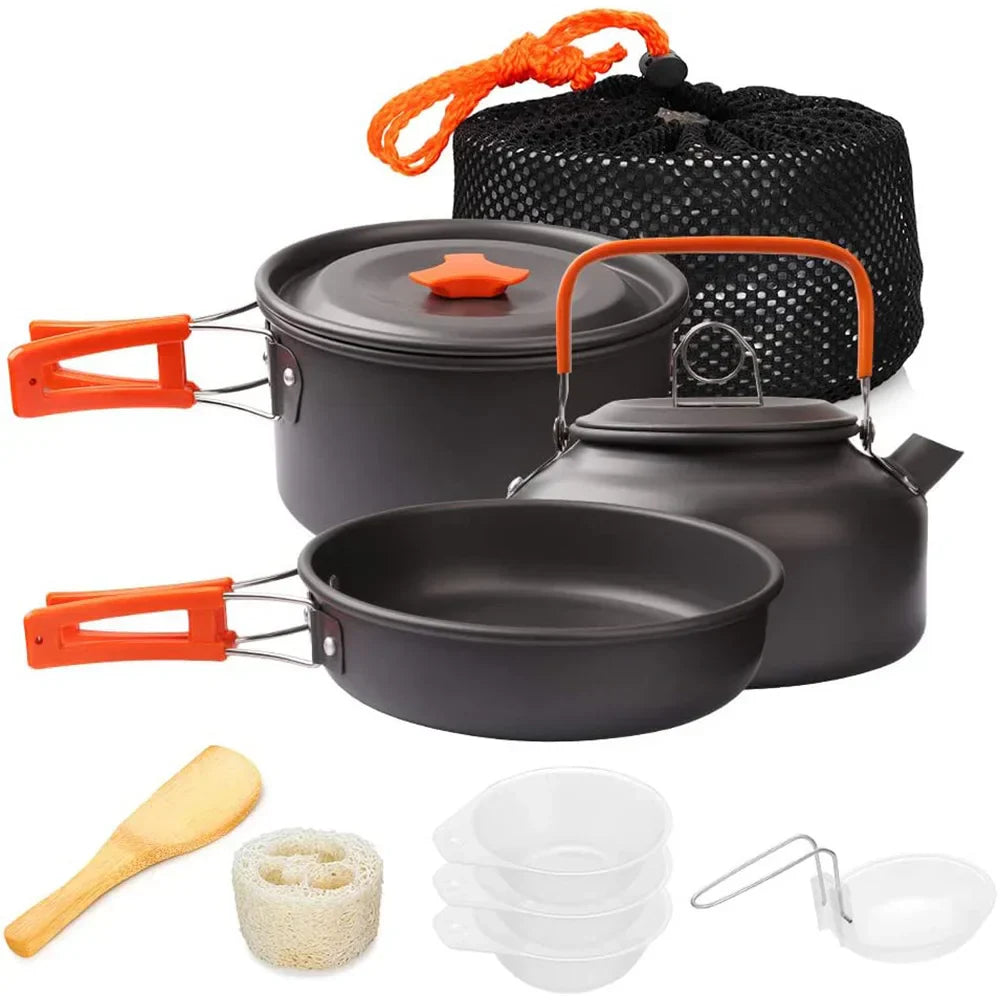 11-Piece Camping Cookware Cooking Set Camp Cooking - Tophatter Daily Deals