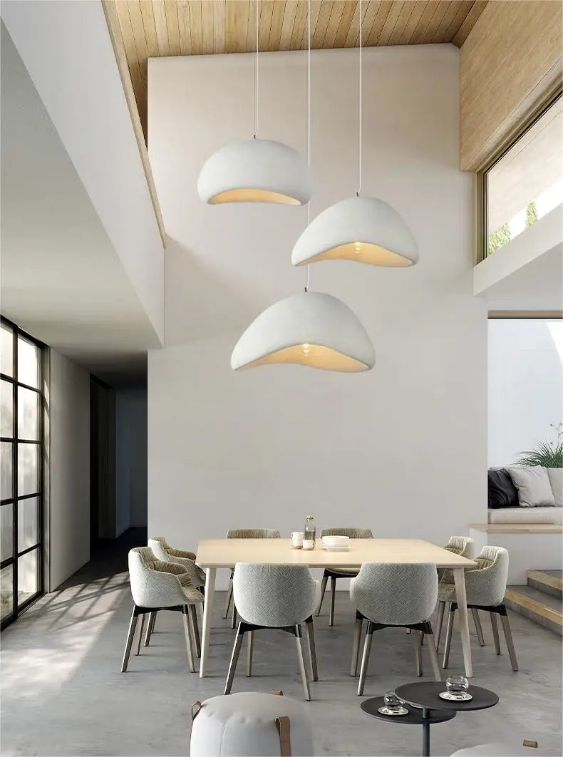 Japandi Pendant Ceiling Lamps Nordic Wabi Sabi LED Dining Room - Tophatter Daily Deals