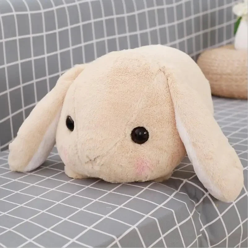💖 Kawaii Loppy Bunny Rabbit Long Ears Plush Toy (Grey & White) Animals - Tophatter Daily Deals