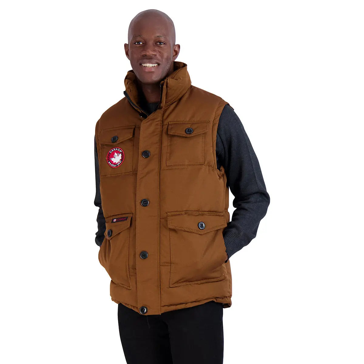 Canada Weather Gear Men's Puffer Vest Oak Vests - Tophatter Daily Deals