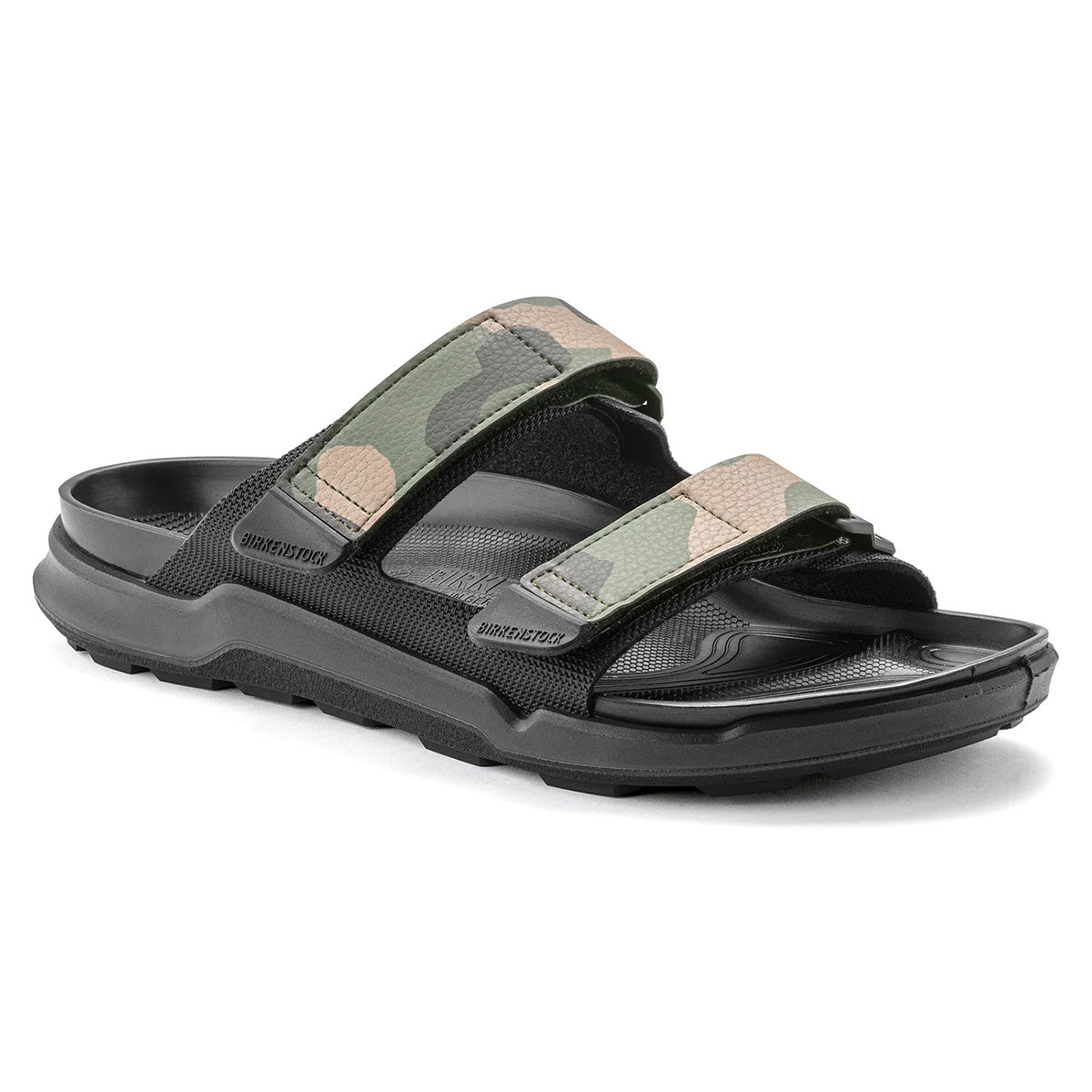Birkenstock Atacama Birko-Flor Slide Sandals Futura Black Camo Regular Wide Footwear - Tophatter Daily Deals