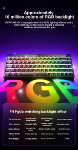 Mechanical Gaming Keyboard 68 Key RGB Compact Esports - Tophatter Daily Deals