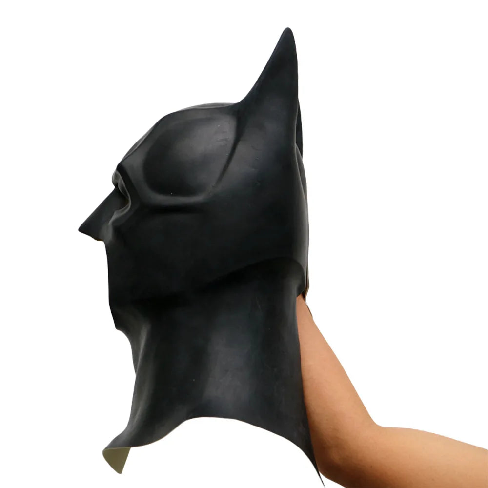 Black Batman Mask for Adults, High-Quality Latex Cowl for Halloween Cosplay and Costume Parties Costumes & Accessories - Tophatter Daily Deals