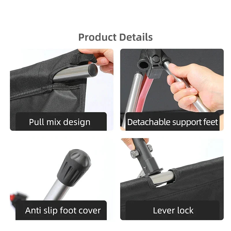 Lightweight Camping Cot Collapsible Sleeping Bed Black Camping & Hiking - Tophatter Daily Deals