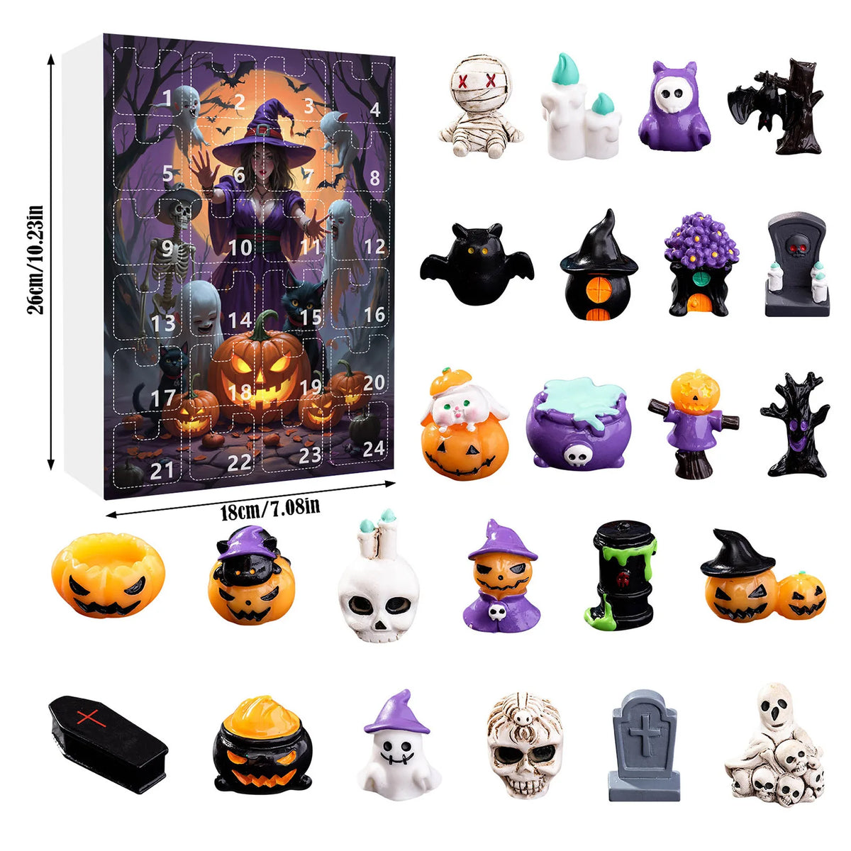 Halloween Advent Calendar 24 Day Non Candy Surprise Gifts F - Tophatter Daily Deals