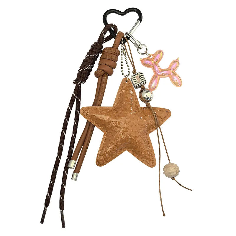 Y2K Leather Star Keychain Dachshund Bag Charm Anti Lost - Tophatter Daily Deals