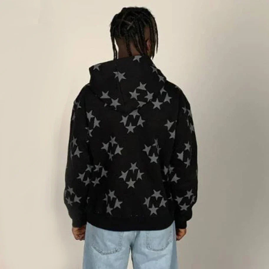Oversized Men’s Zip Hoodie - Rhinestone Skeleton, Cotton - Tophatter Daily Deals
