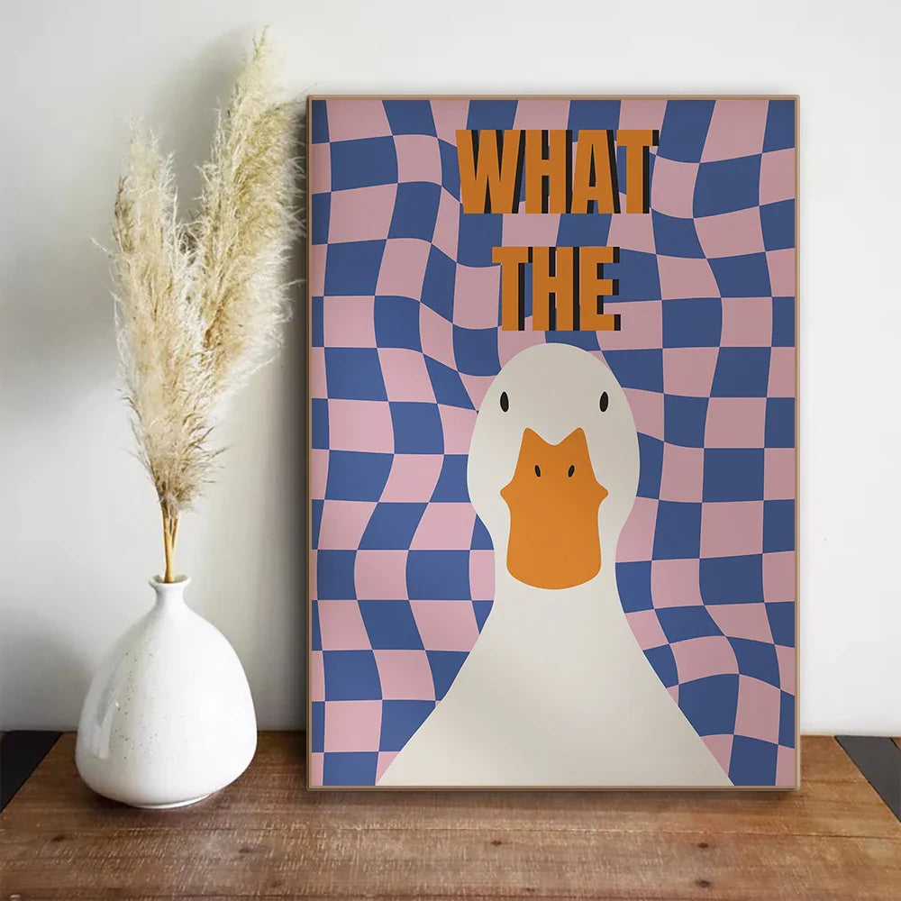 What The Duck Canvas Print Poster Waterproof Dorm Bedroom - Tophatter Daily Deals
