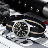 Military Quartz Field Watch 37mm Sapphire Fall 2025 - Tophatter Daily Deals