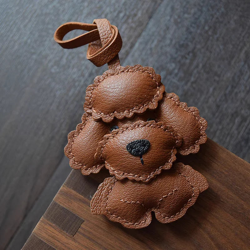 Leather Bag Charm No Face Keychain Black Cozy Cute Gift 8 - Tophatter Daily Deals