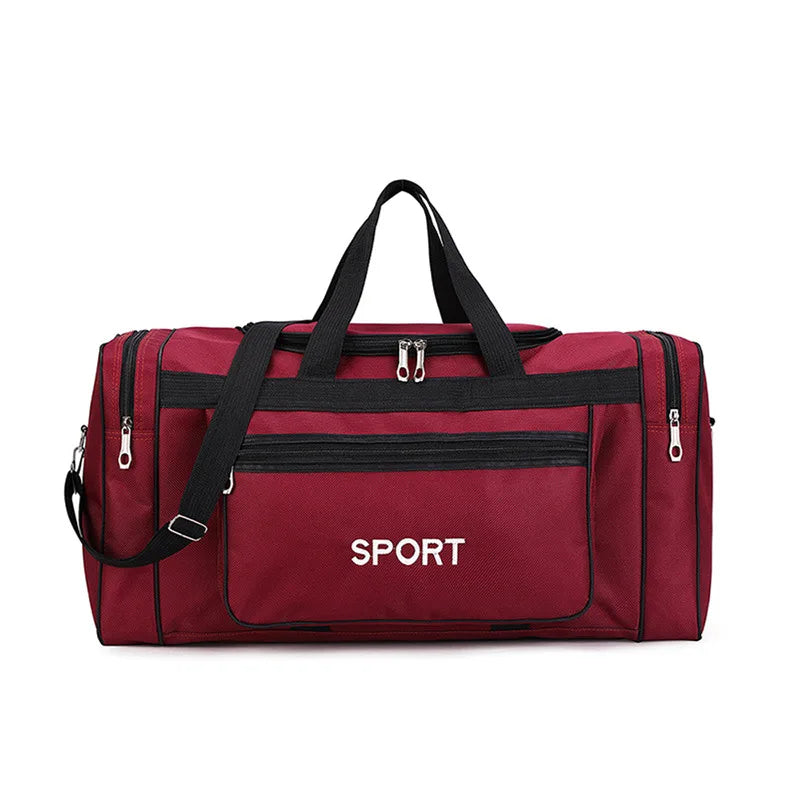 Travel Duffel Nylon Bag for Men and Women (Red) Luggage & Bags > Duffel Bags > Gym Duffel Bags - Tophatter Daily Deals
