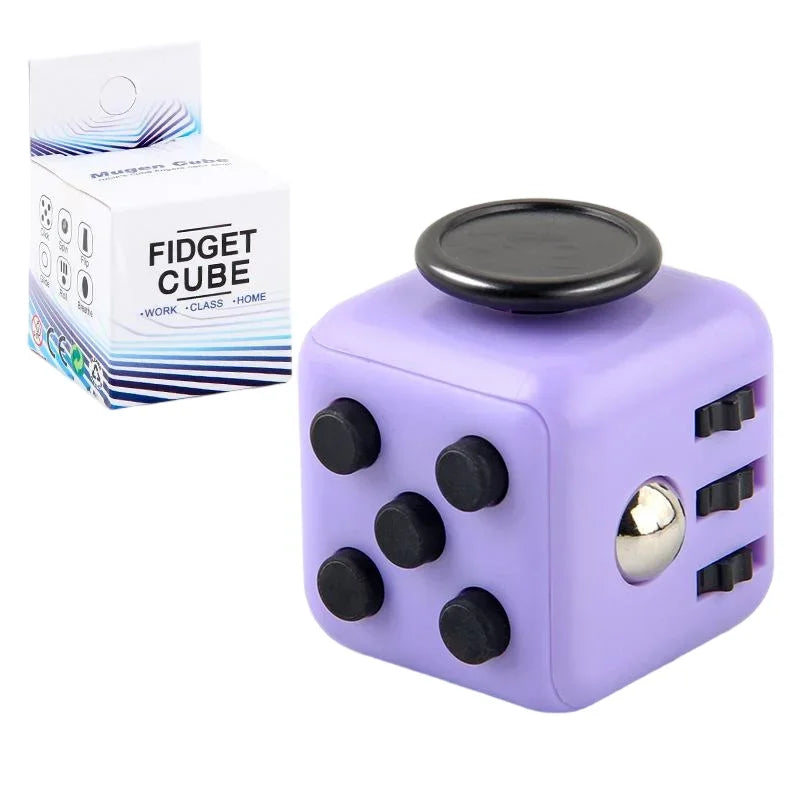 Fidget Cube Antistress Spinner Toy Sensory Stress Relief 1pc purple - Tophatter Daily Deals