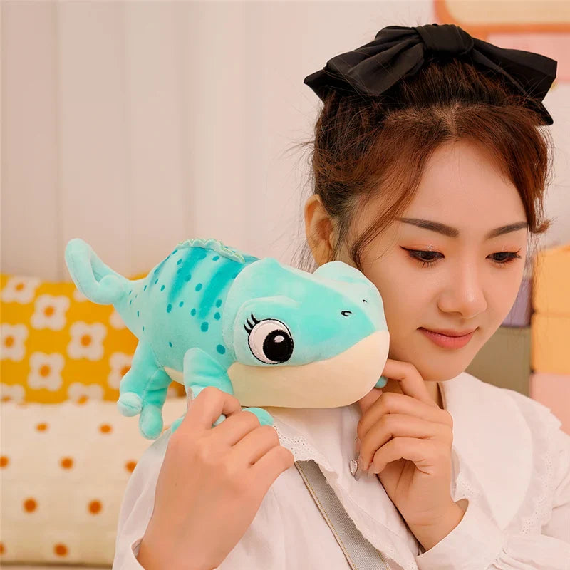 Plush Chameleon Pillow 30cm Cartoon Reptile Cozy Gift - Tophatter Daily Deals