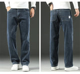 Stretchy Men’s Jeans - Wide Leg, Cotton, Business Casual - Tophatter Daily Deals
