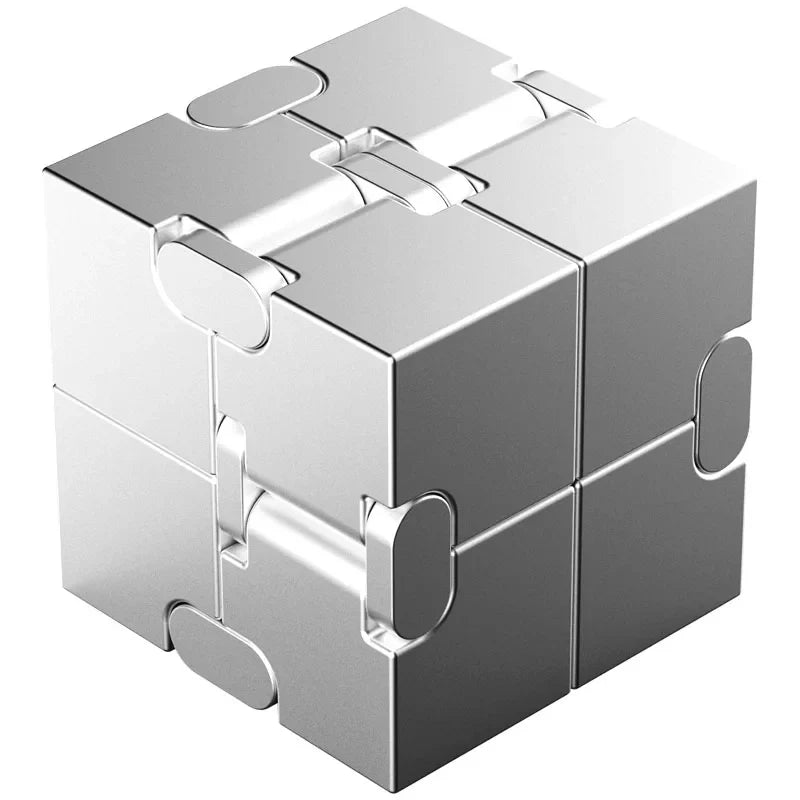Metal Magic Cube Stress Relief Toy Portable Puzzle Focus - Tophatter Daily Deals