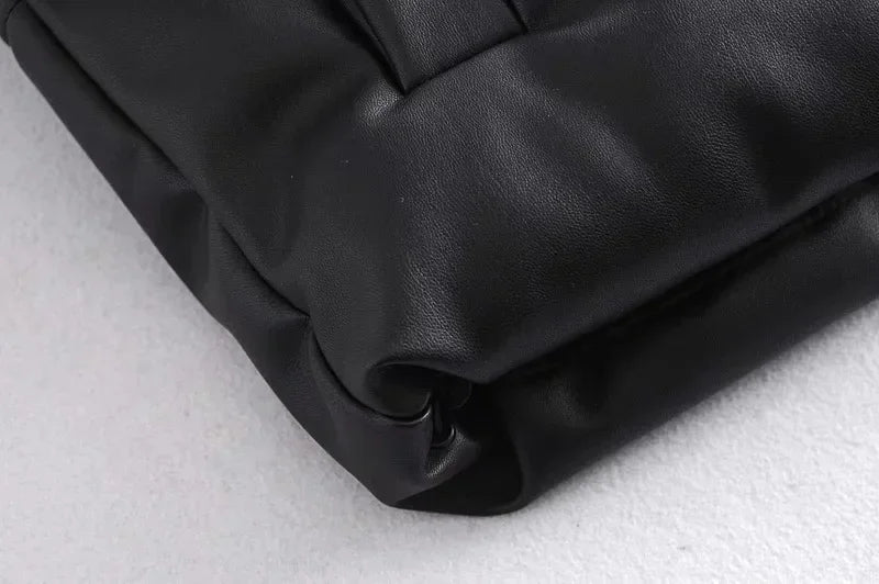 Warm Women’s PU Leather Vest - Padded Short, For Winter - Tophatter Daily Deals