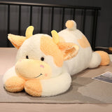 Milk Dairy Cow Plush Toy Stuffed Animal Cattle Yellow Animals - Tophatter Daily Deals