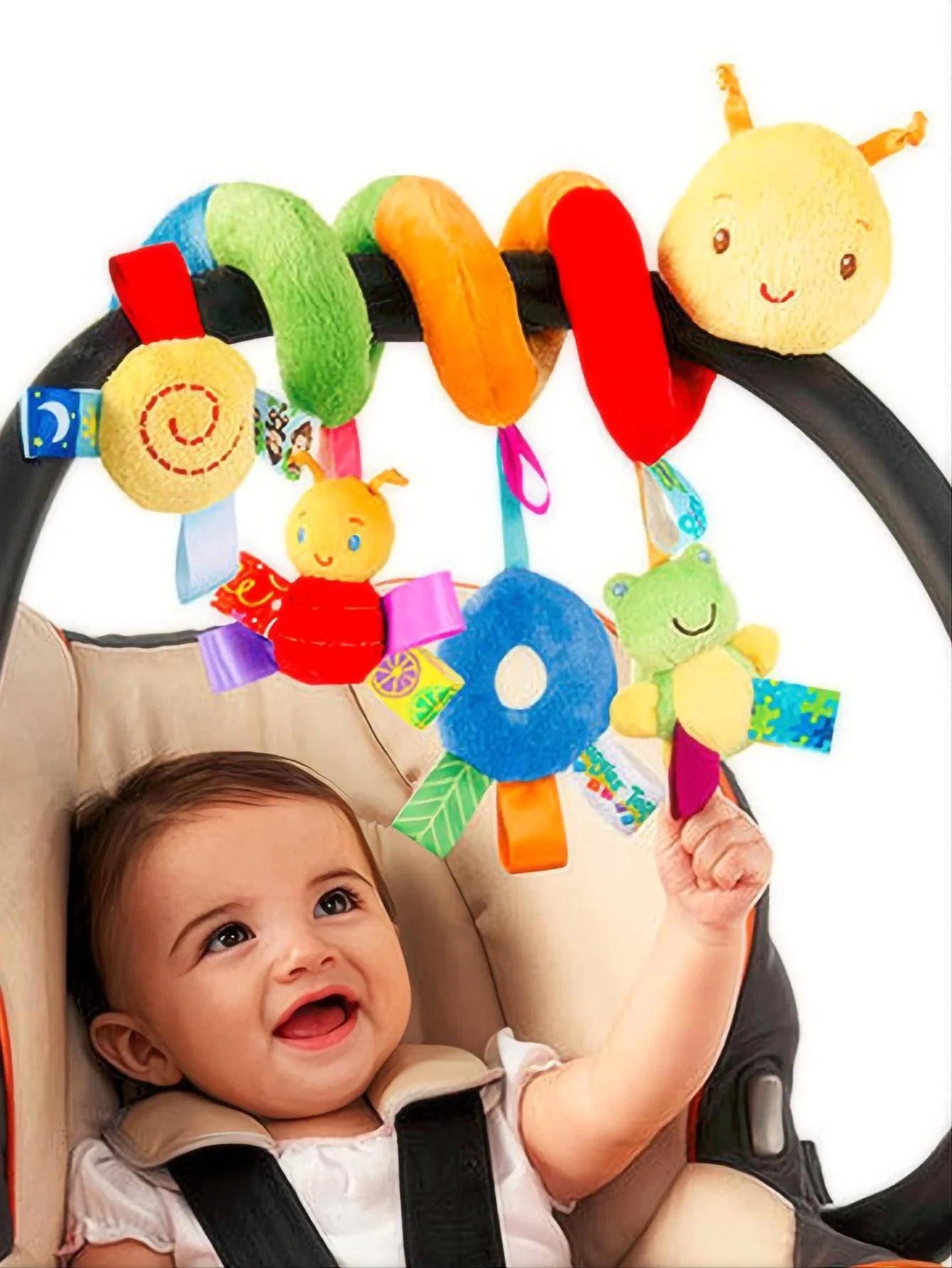Soft Giraffe Baby Rattle Hanging Plush Newborn Sensory Toys Caterpillar02 - Tophatter Daily Deals