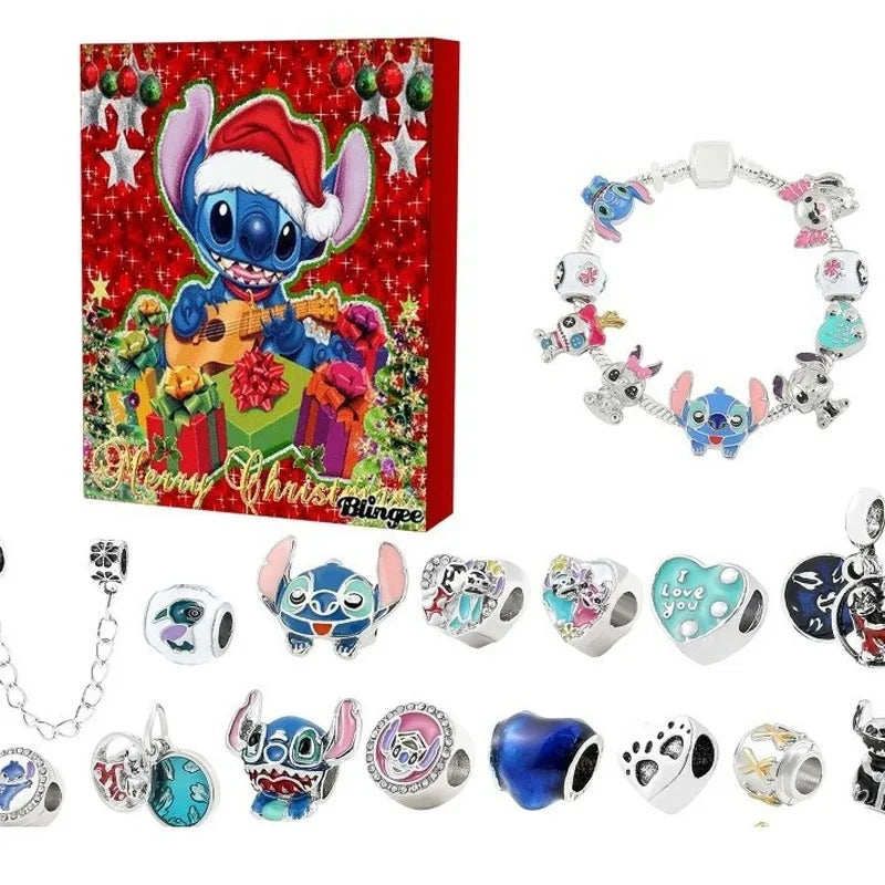 Disney 2025 Advent Calendar Bracelets - 24 Days DIY Jewelry Countdown for Christmas Gifts Style B - Tophatter Daily Deals