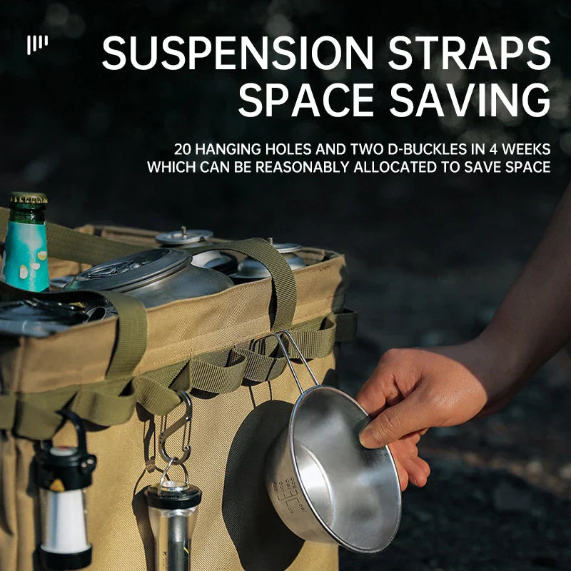 Multi-Functional Canvas Bag with Built-in Table Khaki Duffel Bags - Tophatter Daily Deals