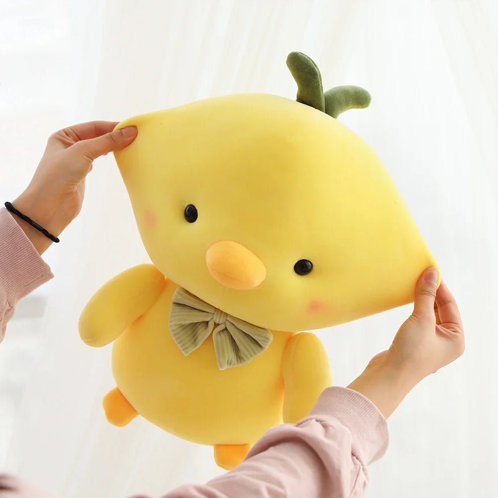 Yellow Chick Chicken Plush Green Bowtie Animals - Tophatter Daily Deals
