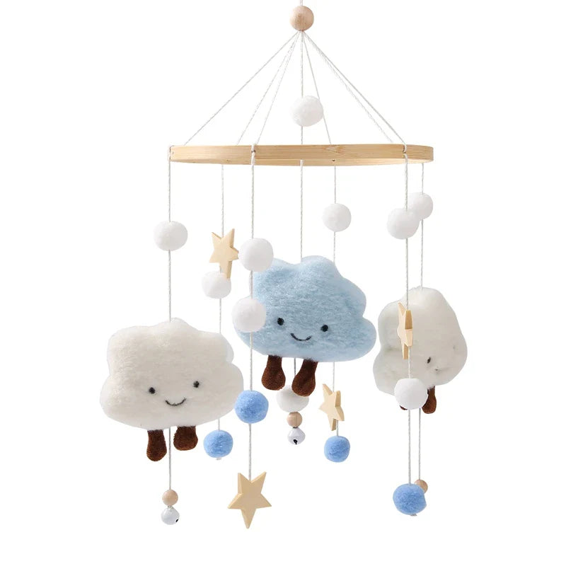 Wooden Rabbit Crib Mobile Newborn Sensory Toys Soft bed bell 7 - Tophatter Daily Deals