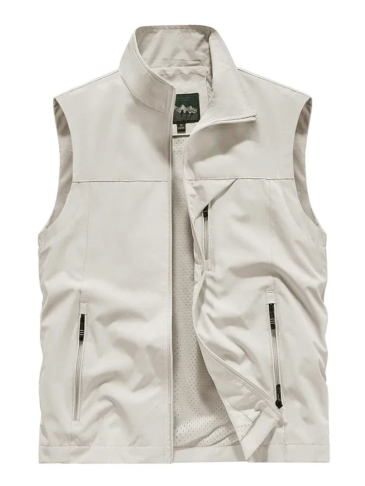 Waterproof Versatile Mens Vest - Sleeveless Polyester - Tophatter Daily Deals