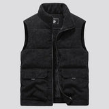 Insulating Mens Fleece Vest - Quilted Corduroy, Casual - Tophatter Daily Deals